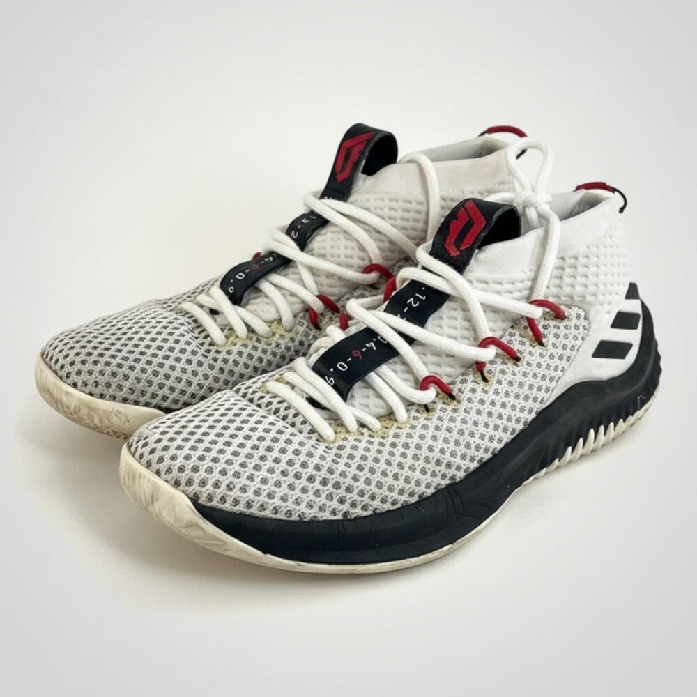 Adidas Dame 4 Rip City White Black Damian Lillard Basketball Shoes Men Size 10